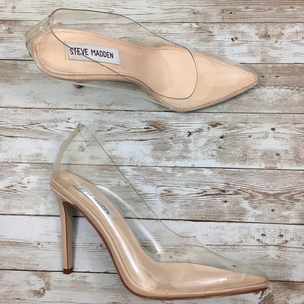 Steve Madden Vegas Clear/Nude  Pumps Size 7.5